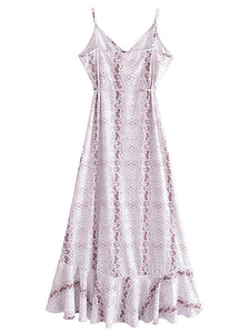 Vestido Boho  Animal Print - Cobra