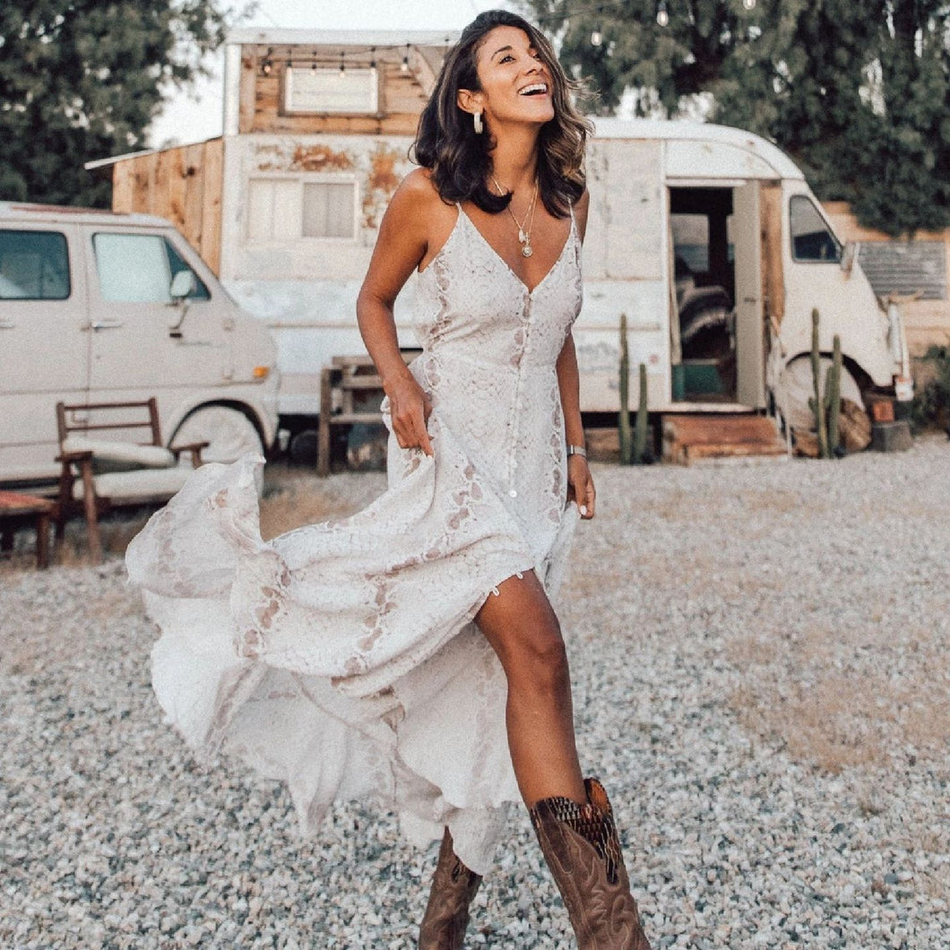 Vestido Boho  Animal Print - Cobra