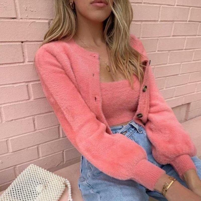 Cardigan Curto Rosa - Espavo store