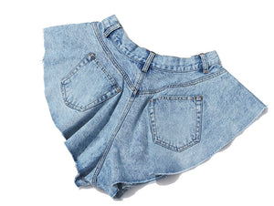 Shorts Jeans Ruffled Inspiração Marina Ruy Barbosa - Espavo store