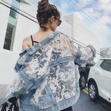 Jaqueta Patchwork Sexy Denim