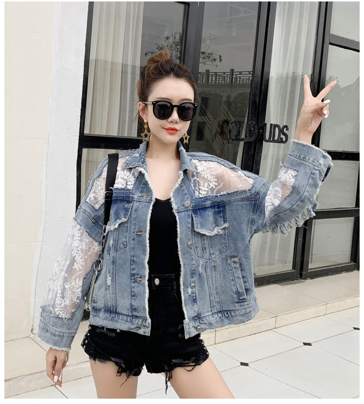 Jaqueta Patchwork Sexy Denim