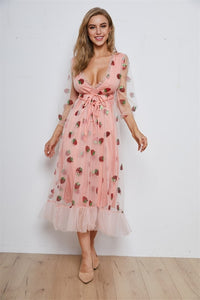 Vestido Estampa de Morango