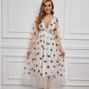 Vestido Estampa de Morango