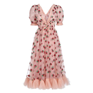 Vestido Estampa de Morango