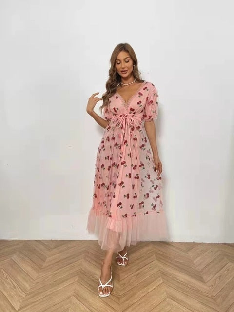 Vestido Estampa de Morango