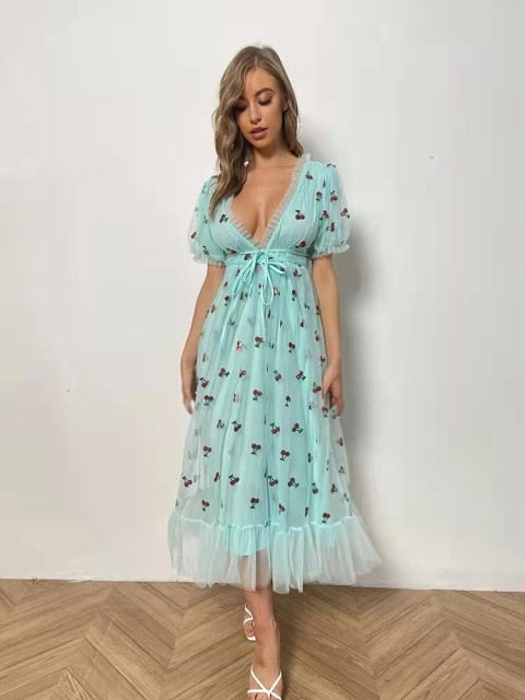 Vestido Estampa de Morango
